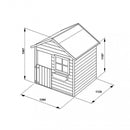 Casetta Gioco per Bambini in Legno Heidi 112x126x158 h cm in Legno