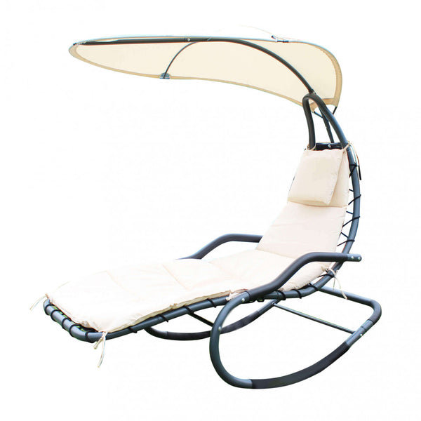 online Dondolo Murano C/Tettuccio 165x125x184 h cm in Acciaio Bianco