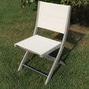 Sedia da Giardino Alexa Senza Braccioli 50x55x86 h cm in Legno di Legno di Acacia e Textilene Grigio