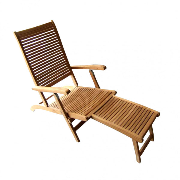 acquista Lettino Prendisole da Giardino 59x140x90 h cm in Legno Marrone