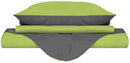 Copripiumino con Sacco e Federe Doubleface in Cotone Verde Acido\/Fumo Varie Misure