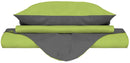 Copripiumino con Sacco e Federe Doubleface in Cotone Verde Acido\/Fumo Varie Misure