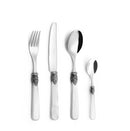 Servizio Set di Posate 24 pezzi in Acciaio Inox Eme Napoleon Perlato Bianco 2