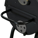 Barbecue a Carbone Carbonella 68x63x102 cm con Coperchio in Metallo Nero