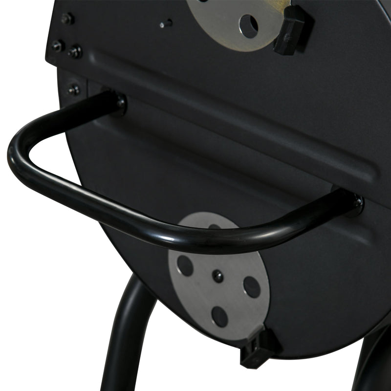 Barbecue a Carbone Carbonella 68x63x102 cm con Coperchio in Metallo Nero