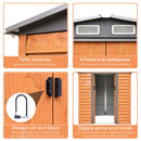 Casetta Box da Giardino 197,5x160x178-201 cm in acciaio e Polipropilene Marrone