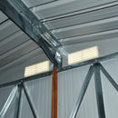 Casetta Box da Giardino 197,5x160x178-201 cm in acciaio e Polipropilene Marrone