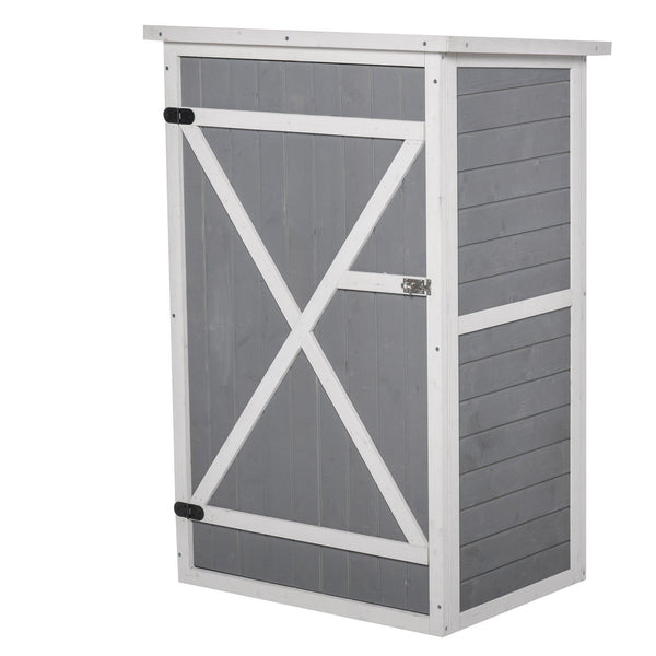 Casetta Box da Giardino 75x56x115 cm in Legno di Abete Grigio online