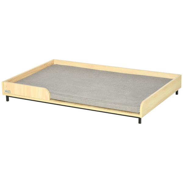 Cuccia per Cani e Gatti 110x70x15,5 cm in Legno e Acciaio Rovere e Grigio sconto