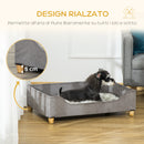 Cuccia per Cani e Gatti 81Lx56x23,5 cm in Legno MDF Grigia