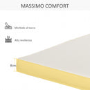 Cuscino per Lettino prendisole 188x53x8 cm Rivestimento in Poliestere Bianco Crema