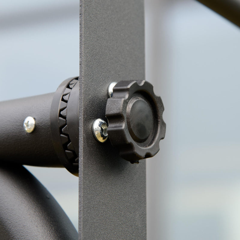 Dondolo 2 Posti 140x118x162 cm in Acciaio e Poliestere Beige