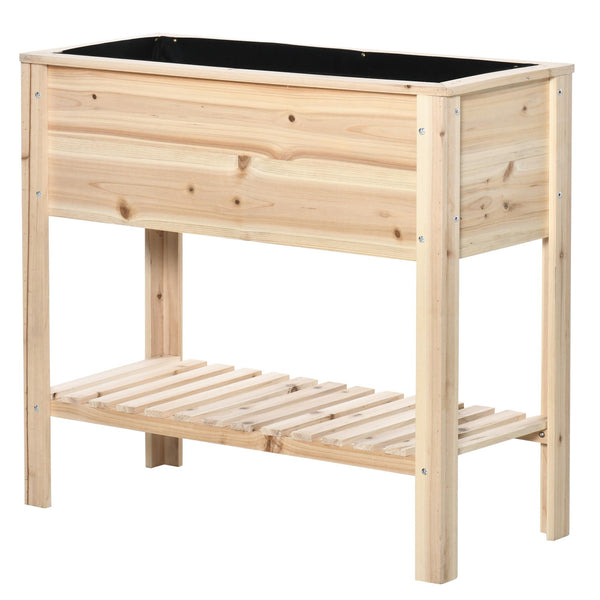 sconto Fioriera Rialzata 90x40x81 cm in Legno di Abete Naturale