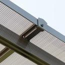 Gazebo da Giardino 2,94x2,94m in Alluminio Caffè