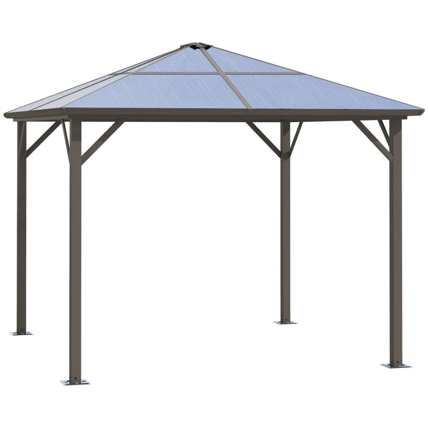 online Gazebo da Giardino 2,94x2,94m in Alluminio Caffè