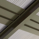 Gazebo da Giardino 2,94x2,94m in Alluminio Caffè