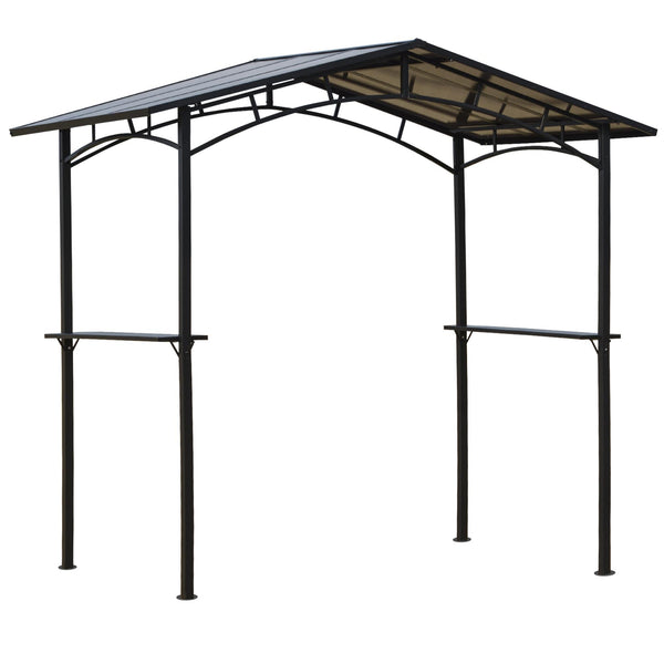 Gazebo da Giardino per Barbecue 246x149x230 cm in Alluminio e PC Nero acquista