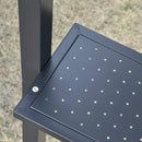 Gazebo da Giardino per Barbecue 246x149x230 cm in Alluminio e PC Nero