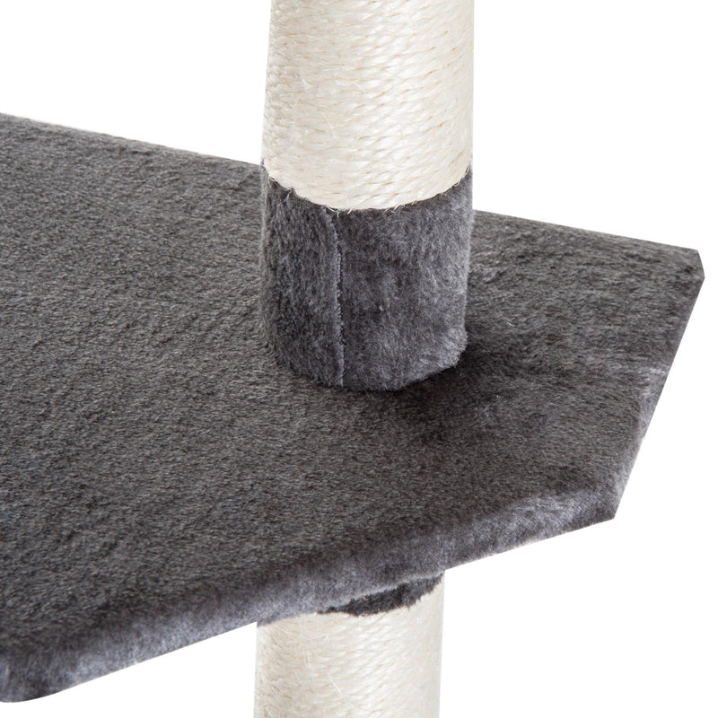 Lettiera Coperta per Gatti 53x40x40 cm in Plastica Viola e Bianco