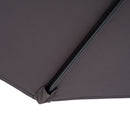 Ombrellone da Giardino Decentrato Ø300x250 cm in Acciaio e Poliestere Grigio