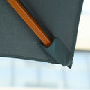 Ombrellone da Giardino 3x3 m Palo Ø48 mm in Bamboo Grigio