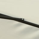 Ombrellone da Giardino Ø2,6 m Palo Ø38 mm in Metallo e Poliestere Bianco Crema