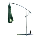 Ombrellone da Giardino Decentrato Ø3m in Metallo e Poliestere Verde