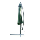 Ombrellone da Giardino Decentrato Ø3m in Metallo e Poliestere Verde