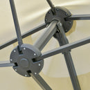 Ombrellone da Giardino Doppio 440x270x250 cm in Acciaio e Poliestere Crema