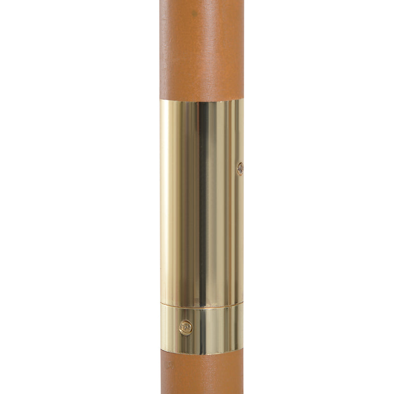 Ombrellone da Giardino Ø2,5 m Palo Ø38 mm in Legno e Poliestere Bordeaux