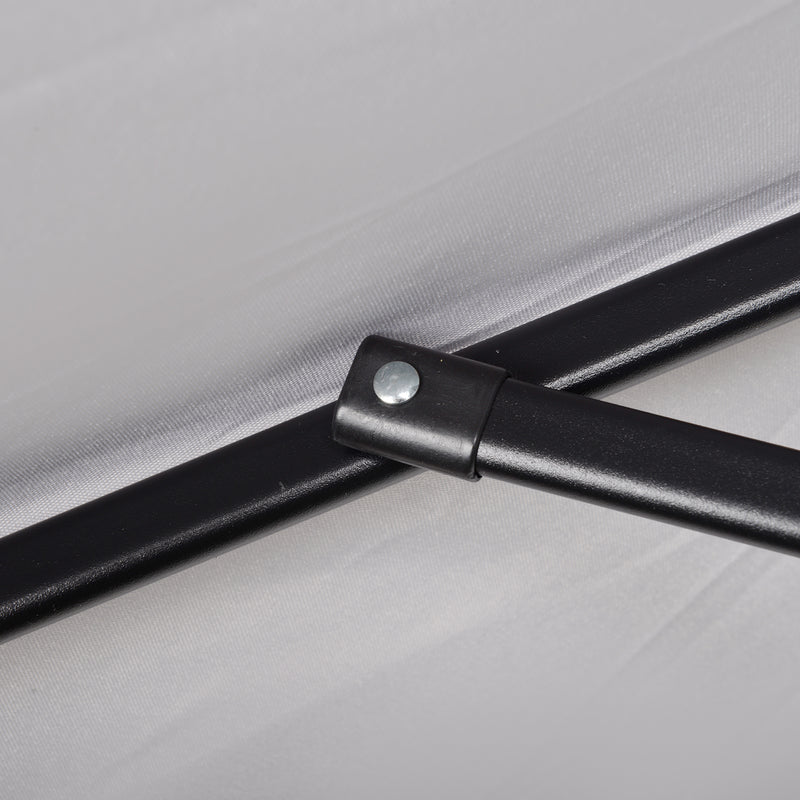 Ombrellone da Giardino Ø196 cm Palo Ø32 mm in Alluminio e Poliestere Grigio Chiaro