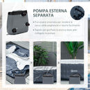 Vasca Idromassaggio da Esterno Gonfiabile Riscaldata Ø180x68 cm 930 Litri Blu Scuro