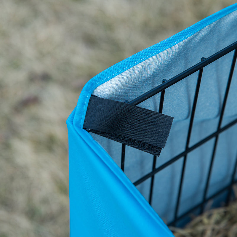 Pollaio Gabbia per Galline da Esterno 200x165,5x103 cm in Metallo Blu