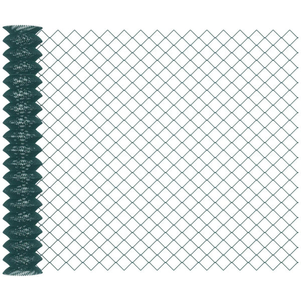 online Rete di Recinzione 25m H1,7m in Acciaio e PVC Verde