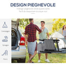 Sedia Sdraio Zero Gravity Reclinabile 70x65x111 cm in Acciaio e Tessuto a Rete Grigio