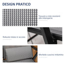 Sedia Sdraio Zero Gravity Reclinabile 70x65x111 cm in Acciaio e Tessuto a Rete Grigio