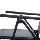 Set 2 Sedie Sdraio Zero Gravity Reclinabile 65x70x111 cm in Acciaio e Tessuto a Rete Grigio