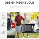 Set 2 Sedie Sdraio Zero Gravity Reclinabile 65x70x111 cm in Acciaio e Tessuto a Rete Grigio