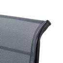 Set 2 Sedie Sdraio Zero Gravity Reclinabile 65x70x111 cm in Acciaio e Tessuto a Rete Grigio