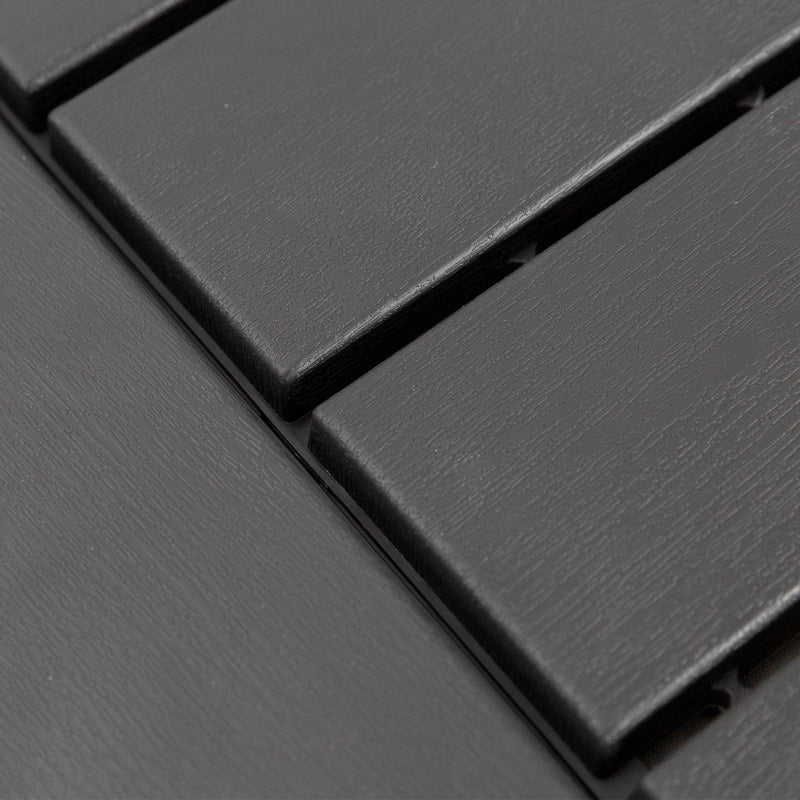 Consolle Trucco con Specchio e Sgabello in Truciolato Grigio