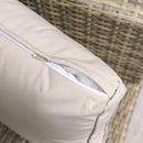 Set Salotto da Giardino 2 Divani 2 Poltrone Tavolino e Tavolo Contenitore in Rattan Beige