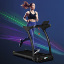 Tapis Roulant Motorizzato Pieghevole 14 km/h 550W 12 Programmi Nero