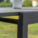 Tavolo Allungabile da Giardino 180x90x73 cm in Plastica e Alluminio Grigio