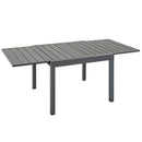 Tavolo Allungabile da Giardino 180x90x73 cm in Plastica e Alluminio Grigio