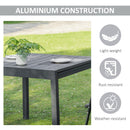 Tavolo Allungabile da Giardino 180x90x73 cm in Plastica e Alluminio Grigio