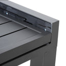 Tavolo Allungabile da Giardino 135-270x90x75 cm in Alluminio Grigio