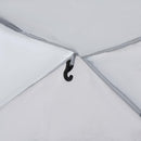 Tenda da Campeggio 6-8 Persone 350x350x230 cm 4 Porte a Cerniera Bianca e Blu