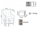 Poltrona Malesia 58x60x88 h cm in Wicker Grigio