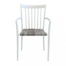 Sedia Martinica Impilabile 55x57x86 h cm in Alluminio Bianco