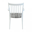 Sedia Martinica Impilabile 55x57x86 h cm in Alluminio Bianco